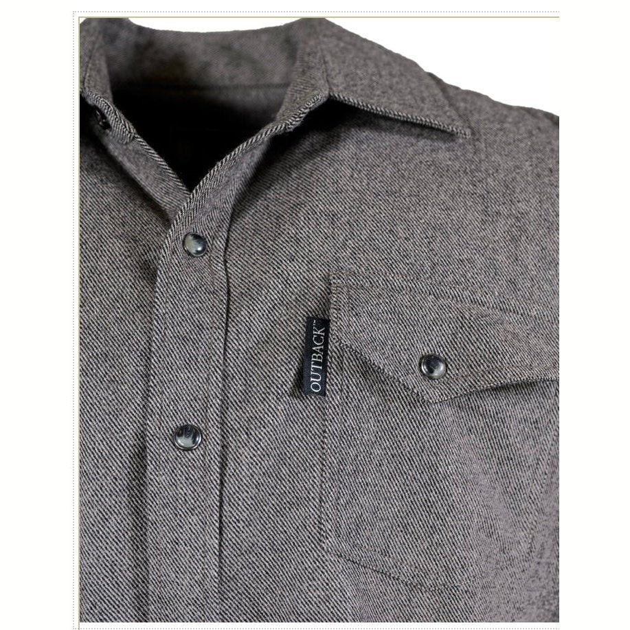 Outback Declan Men's Shirt Jacket - Charcoal Black