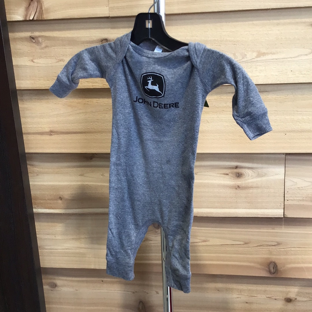 John Deere Baby Bodysuit  - Charcoal