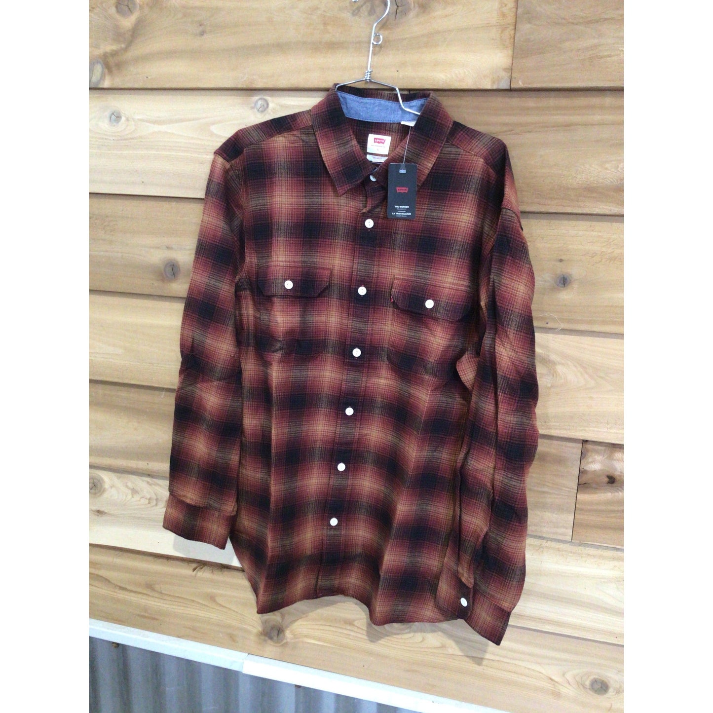 Levi's Men's Long Sleeve Classic Worker Overshirt- Tobacco