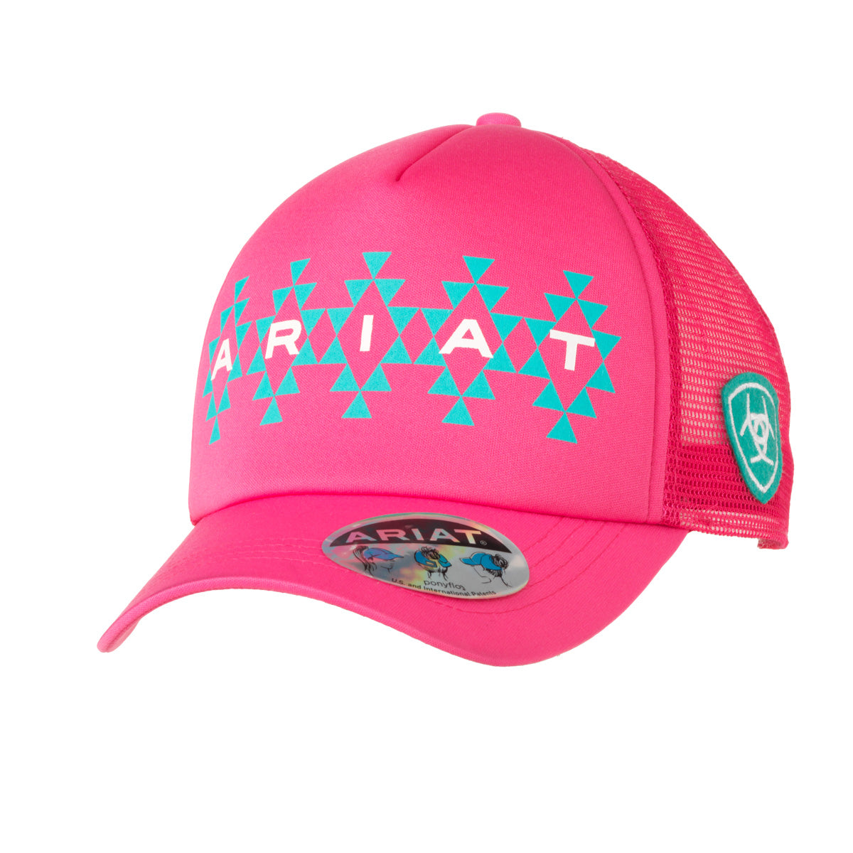 Ariat Girls Ponyflow Southwest Pattern Hot Pink Cap
