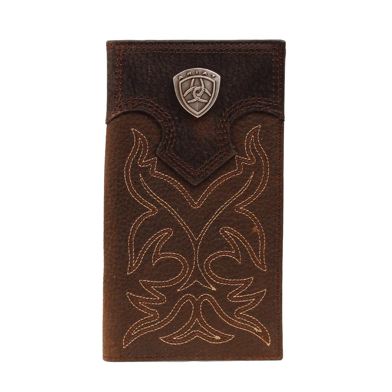 Ariat Men's Premium Brand Boot Stitch Rodeo Wallet - Brown