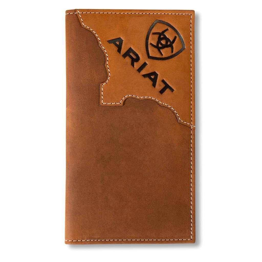 Ariat Men's 2-Tone Leather Rodeo Wallet - Medium Brown