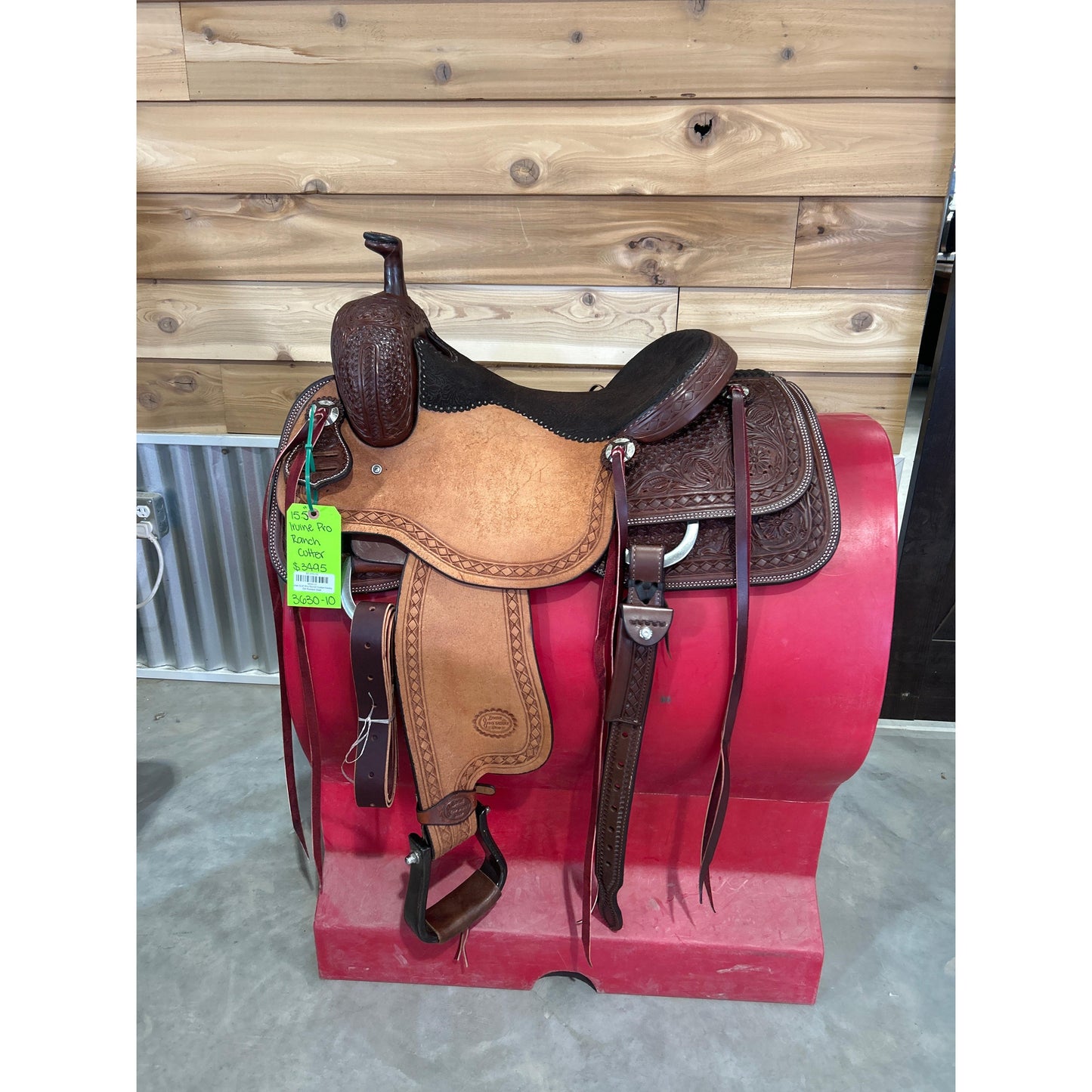 Irvine 15.5" Pro Ranch Cutter-Heavy Oil Padded Seat