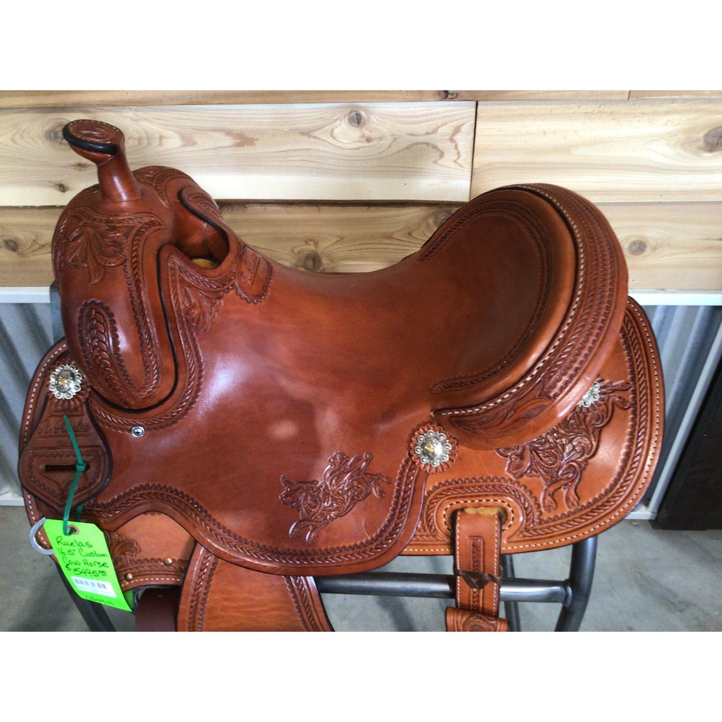 Ruelas 16.5" Custom Cow Horse Saddle