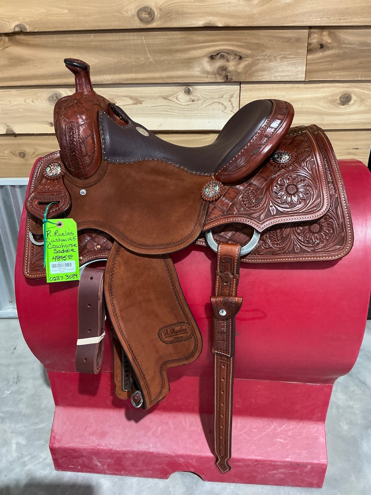 R. Ruelas Custom 14.5" Cowhorse Saddle