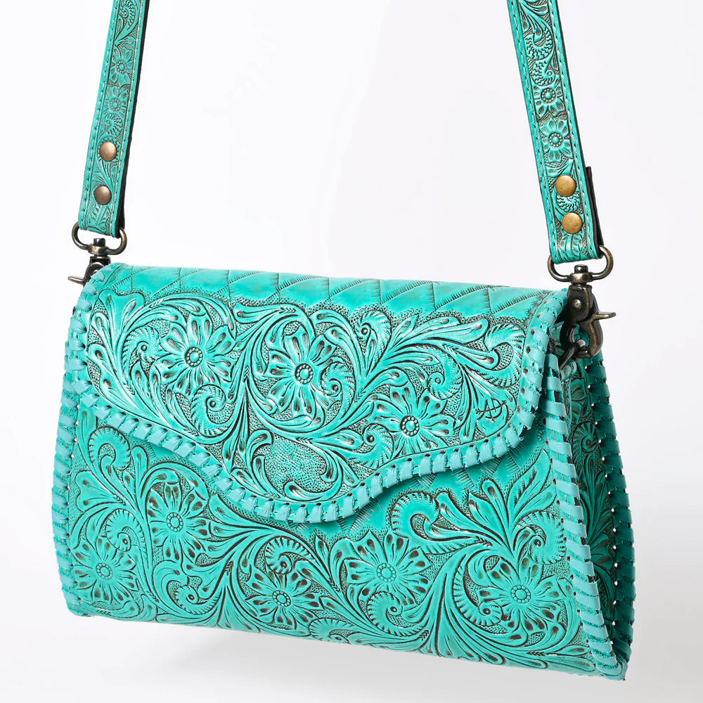 American Darling Leather Purse - Turquoise