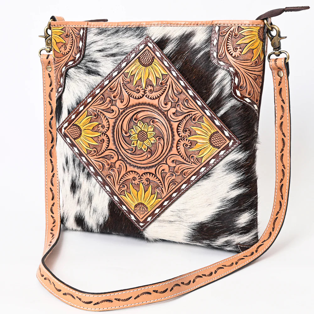 Leather boho shoulder bag on sale