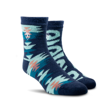Ariat Cozy Aloe House Socks (2 Pairs) - Celestial Blue