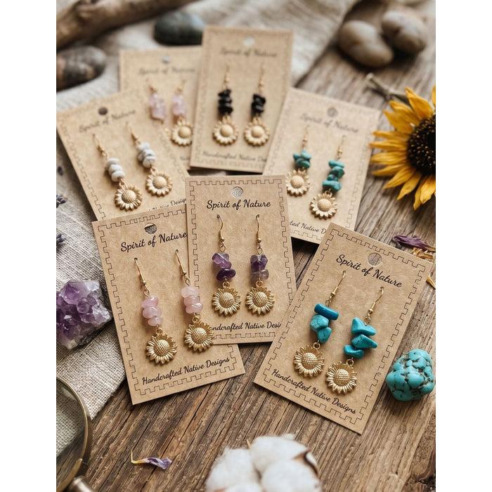El Paso Sunflower Chip Earrings