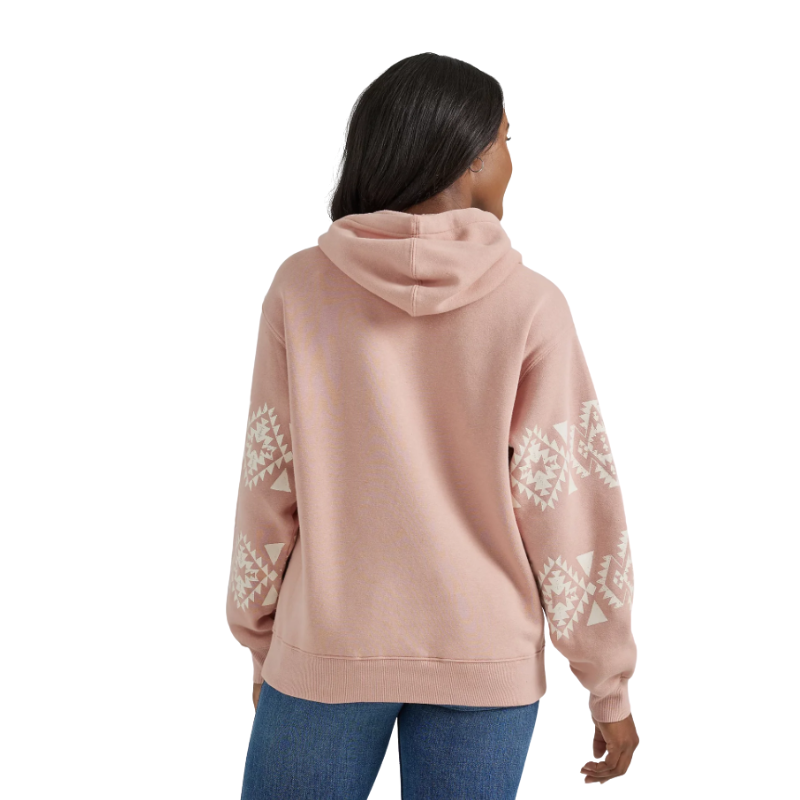 Wrangler Women's HO24 Aztec Print Hoodie - Pink