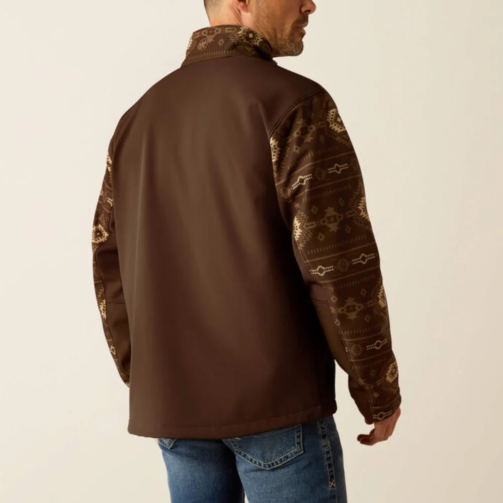 Ariat Men's Logan Southwest Print Softshell Jacket- Banyan Bark