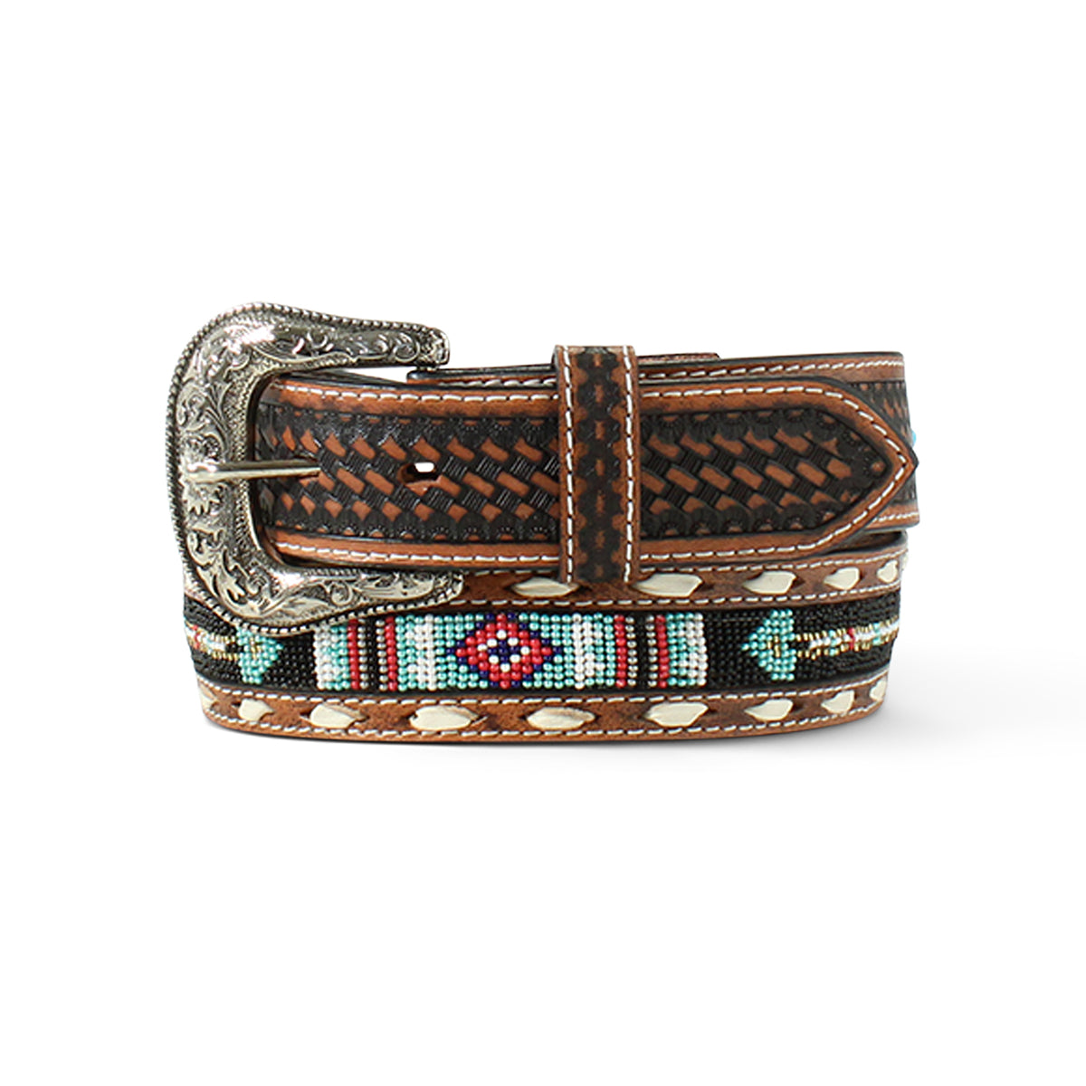 Ariat Men's Southwestern Beaded Inlay Belt - Tan