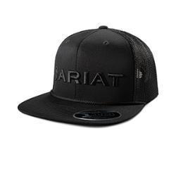 Ariat Men's 3D Embroidery Snap Back Cap- Black - Irvine Tack & Western Wear