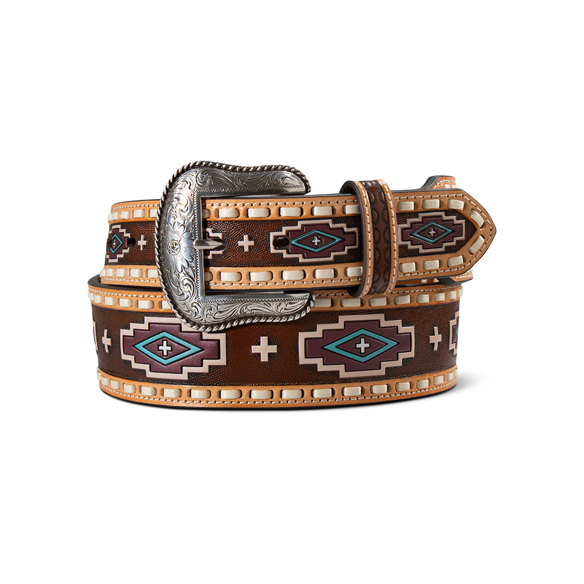 Ariat Men's Southwestern Step Lace Belt- Multi