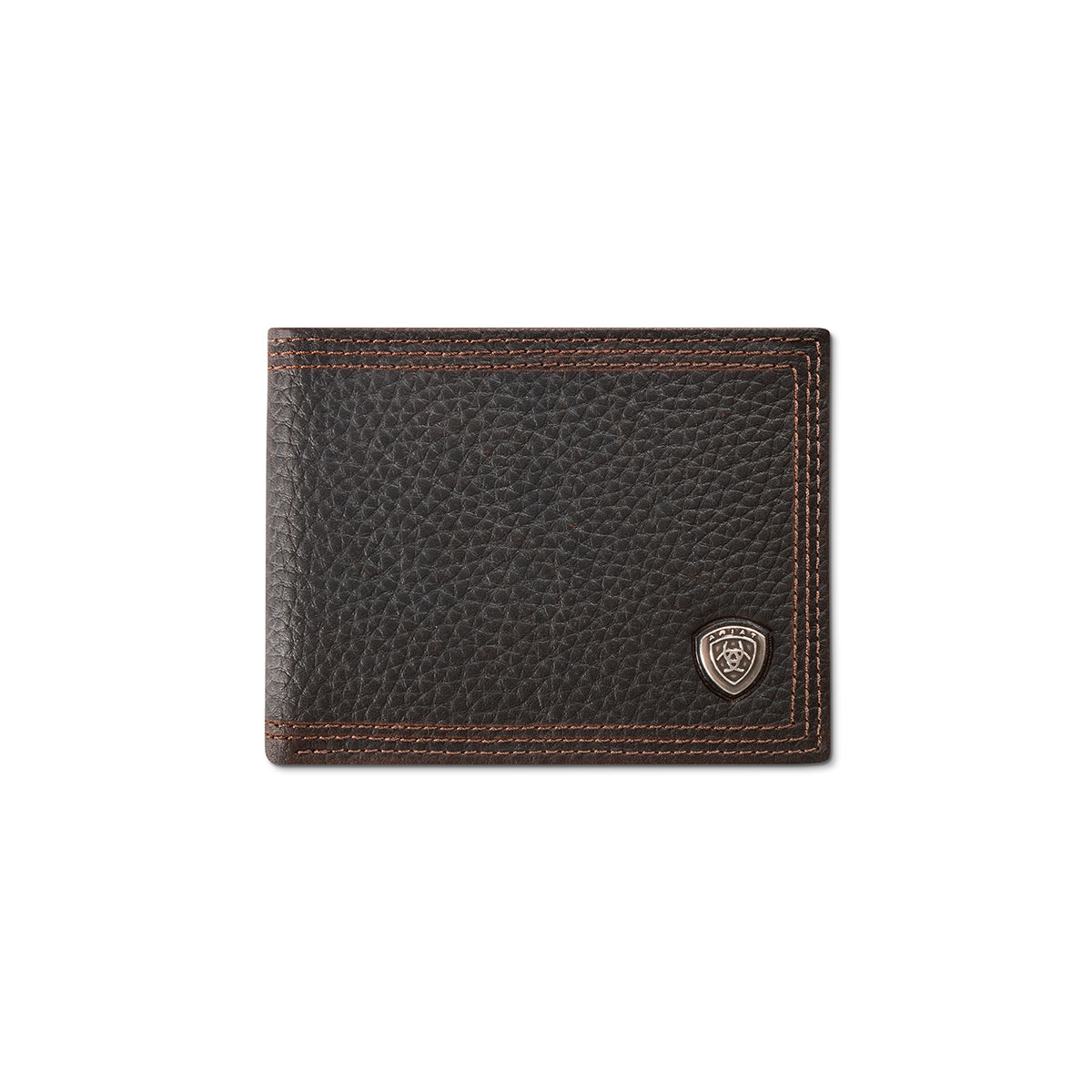Ariat Men's Bifold with Removable Pass Case Wallet- Brown Rowdy