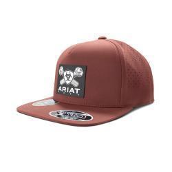 Ariat Men's Bolt Patch Snapback Cap- Burgundy