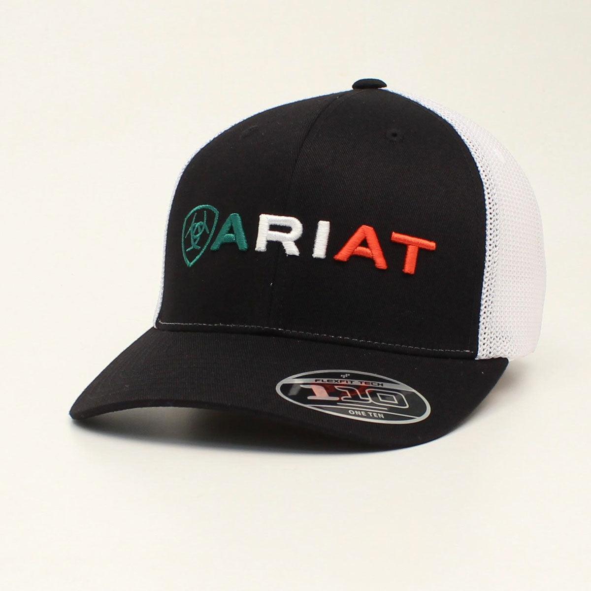 Ariat Men's Snapback Flexfit 110 Mexican Flag Cap - Black