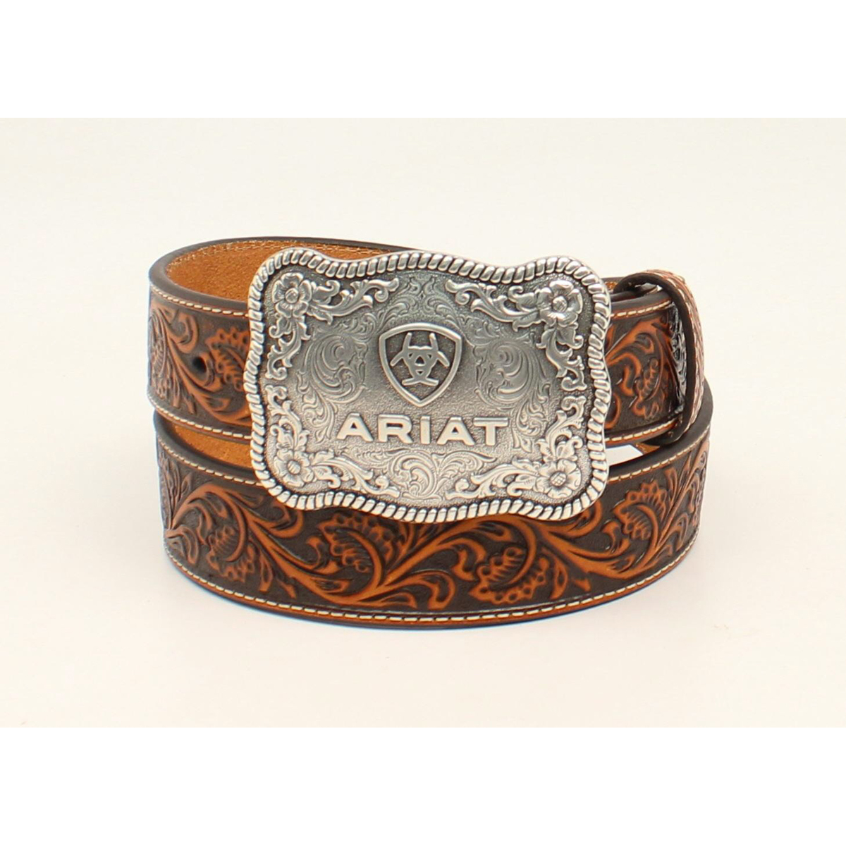 Ariat Men's Western Belt -  Black/Tan