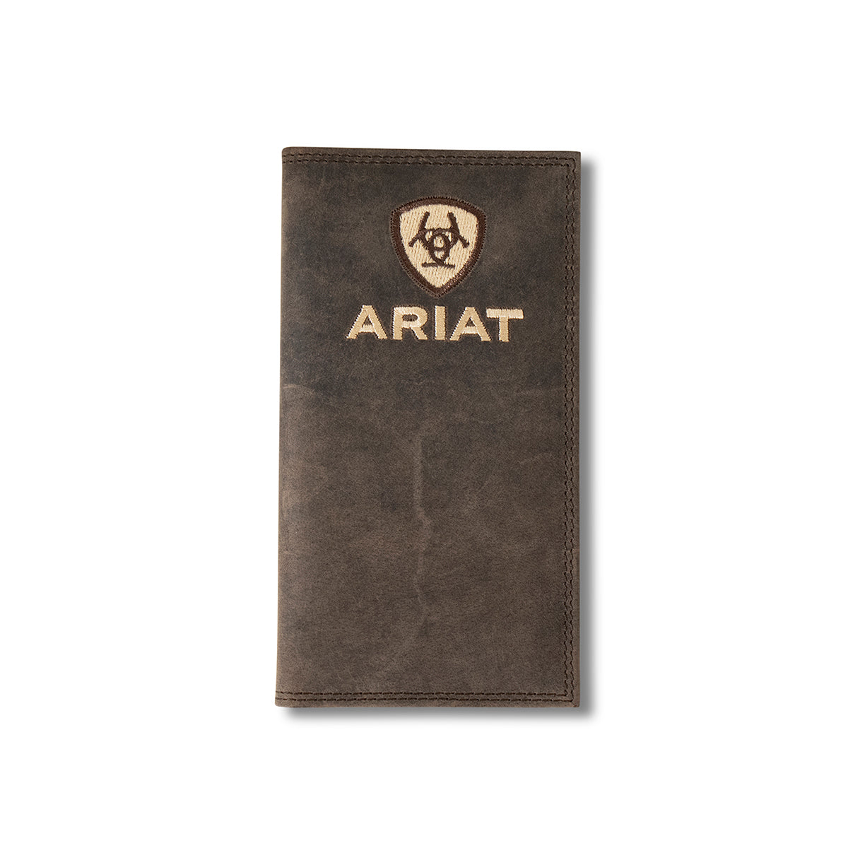 Ariat Men's Crazy Horse Logo Rodeo Wallet - Brown