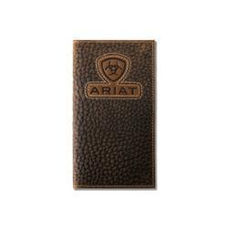 Ariat Men's Rodeo Patch Inlay Wallet- Brown