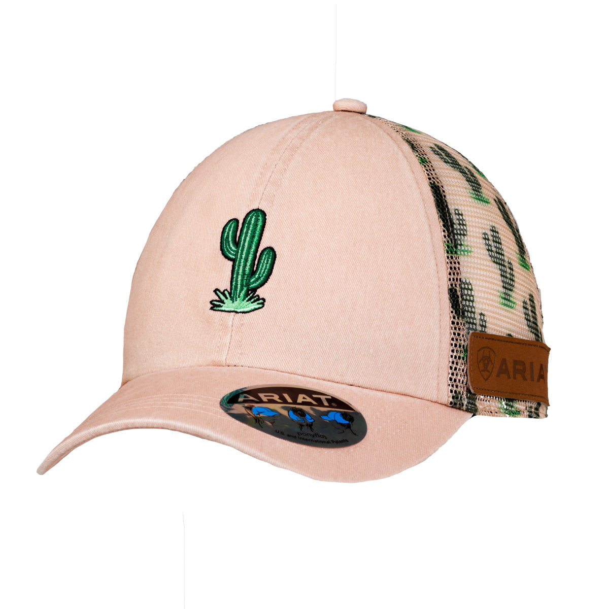 Ariat Youth Embroidered Cactus Cap - Pink