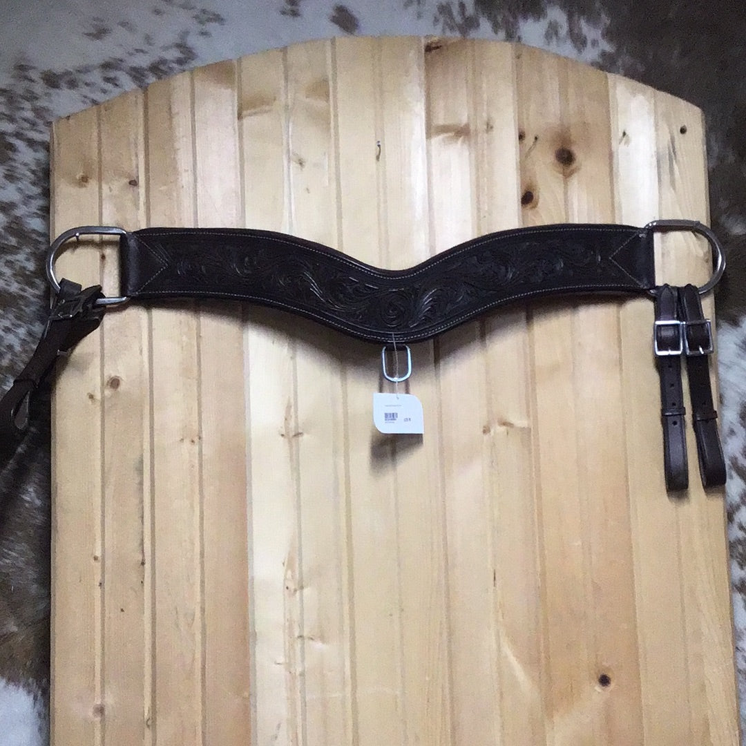 Dark Tooled Tripping Collar - Suede Backing