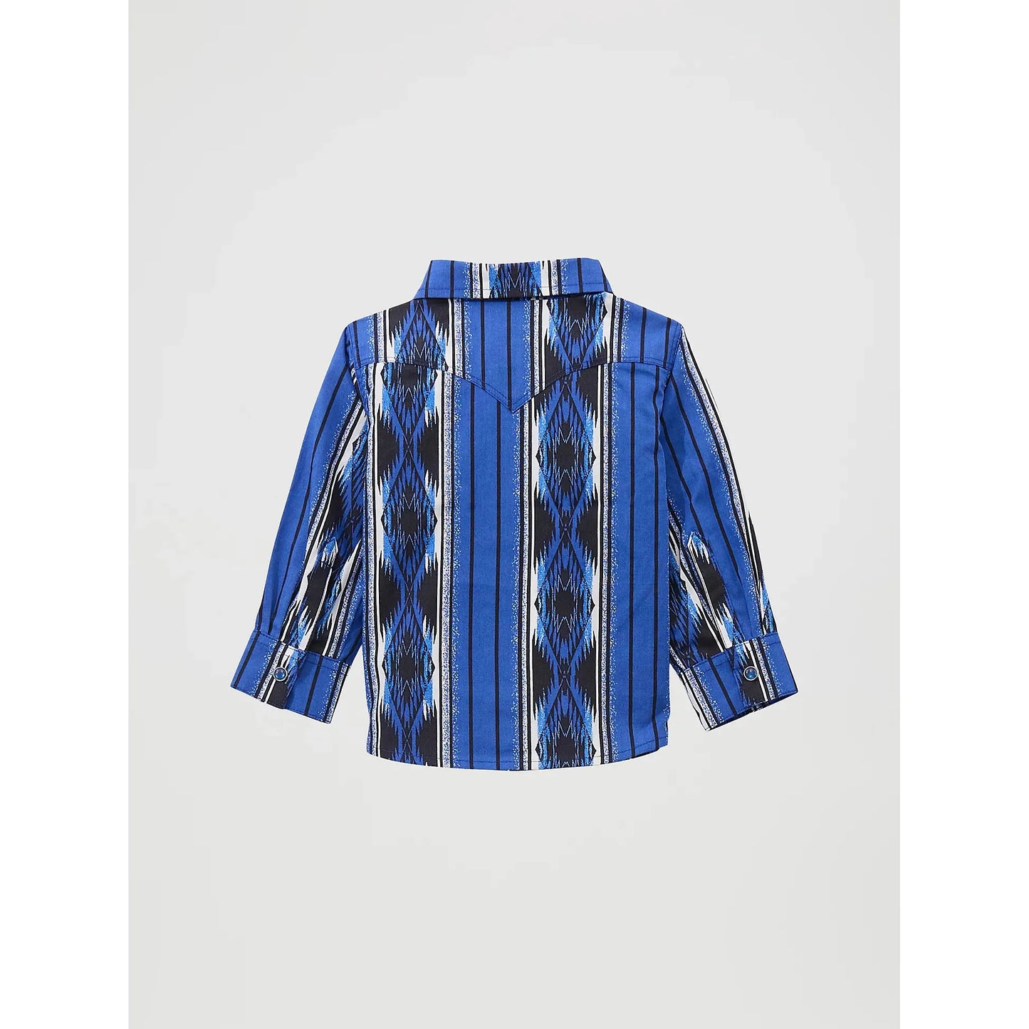 Wrangler Little Boys Long Sleeve Checotah Western Snap Shirt - Bold Blue
