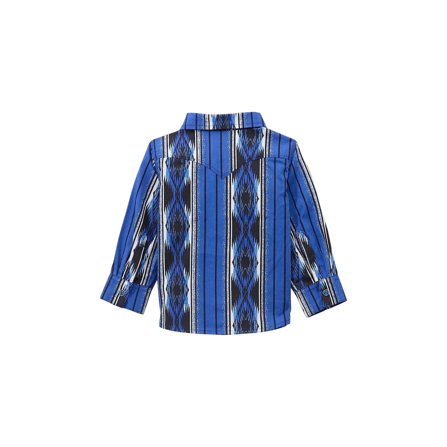 Wrangler Little Boys Long Sleeve Checotah Western Snap Shirt - Bold Blue