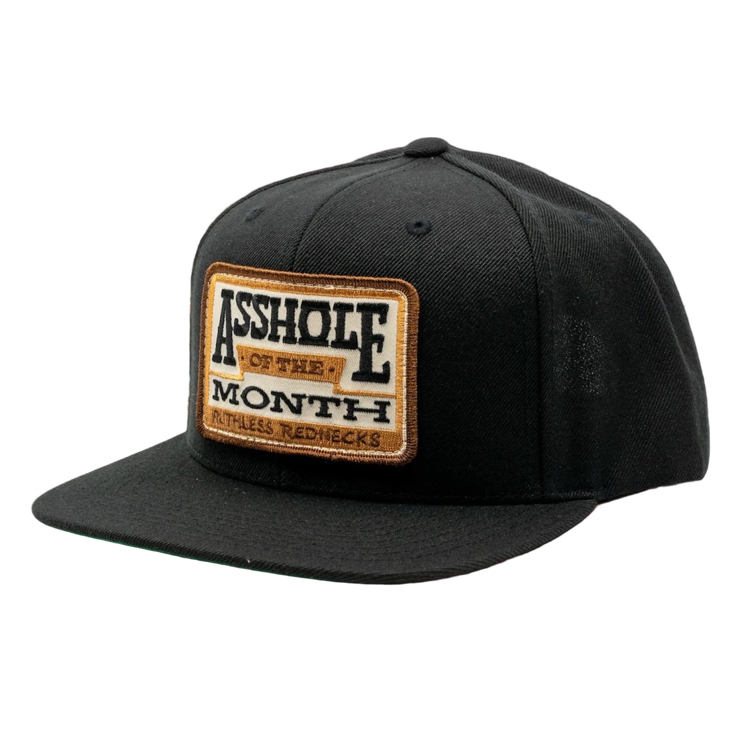 Ruthless Rednecks Asshole Of The Month Flat Brim Cap - Black