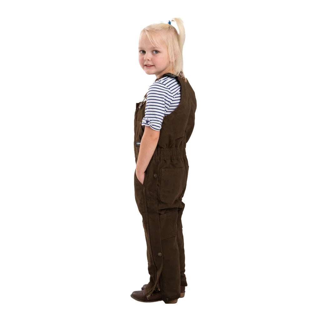 Berne Toddler Softstone Insulated Bib Overalls - Bark