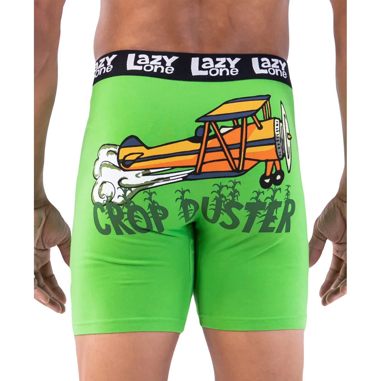 Lazy One Men's Crop Duster Boxers- Green