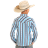 Rock & Roll Boy's Tek Ripstop Stripes Print SS Shirt - White