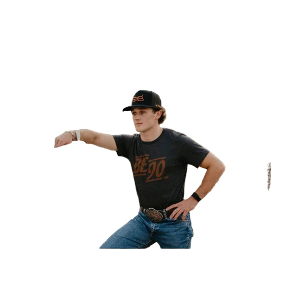 Baredown Brand Unisex BE90 Short Sleeve Tee Shirt - Heather Black