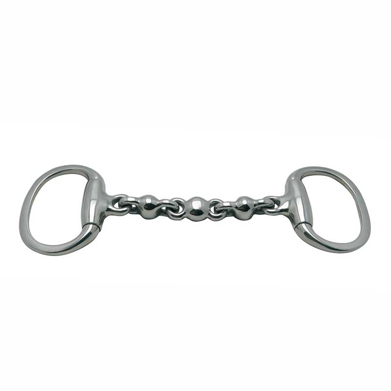Metalab Waterford With Triple Round Links Eggbutt Snaffle - 16mm 5" or 5-1/4"