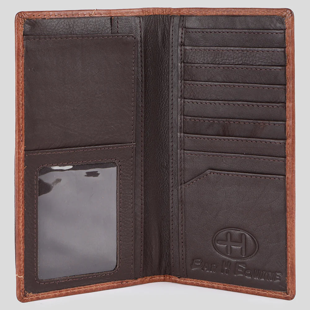 Bar H Western Leather Bifold Wallet