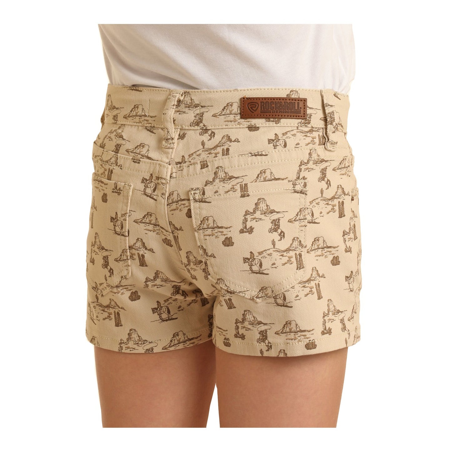 Rock & Roll Girl's Desert Print Shorts - Natural
