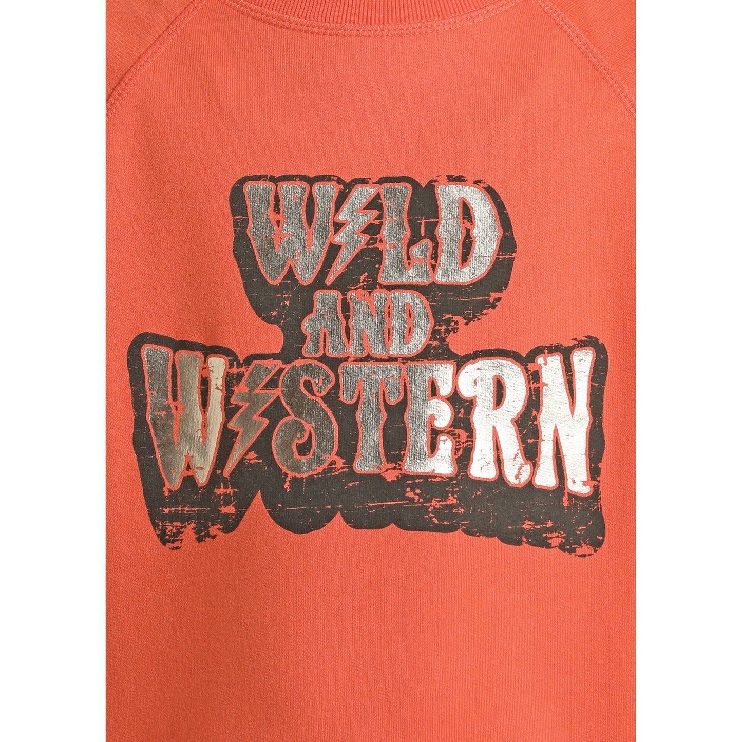 Rock & Roll Girl's Foil Graphic Pullover - Coral