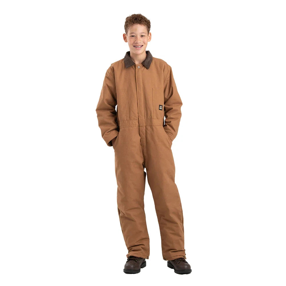 Berne Youth Youth Softstone Insulated Coverall - Brown Duck