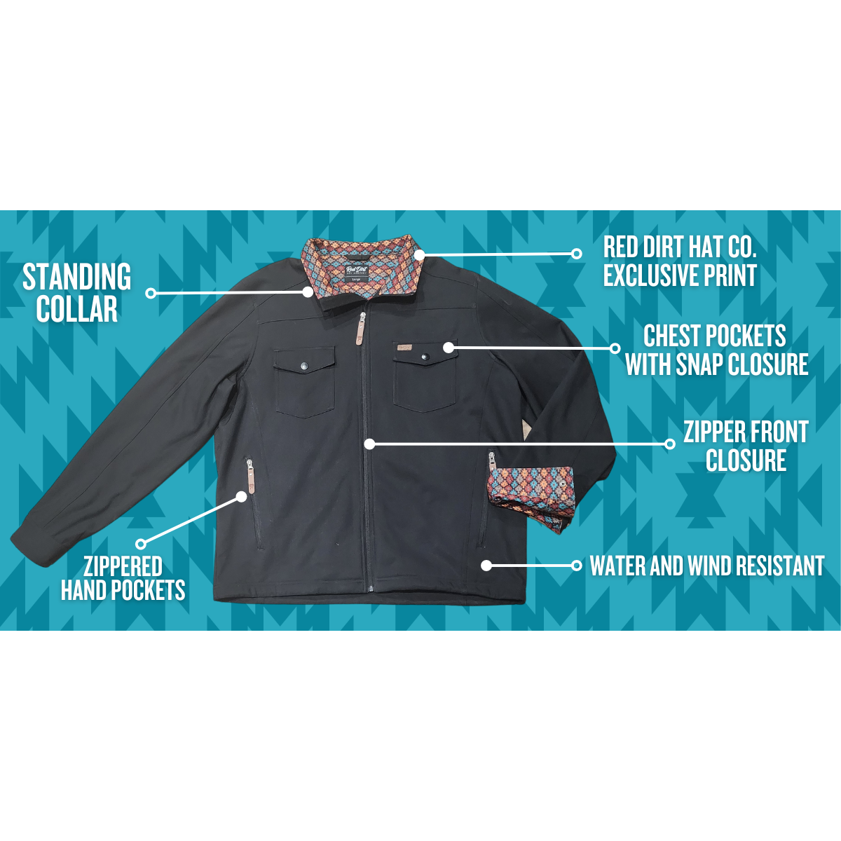 Red Dirt Men's Jacket - Black