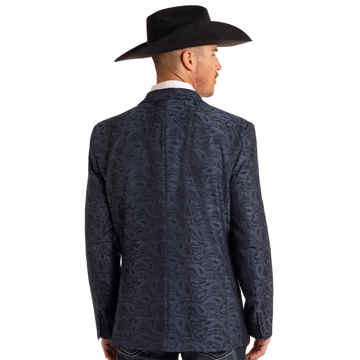 Rock & Roll Men's Paisley Jacquard Sport Coat - Blue