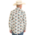 Rock & Roll Men's Novelty Printed Snap Shirt - Teal