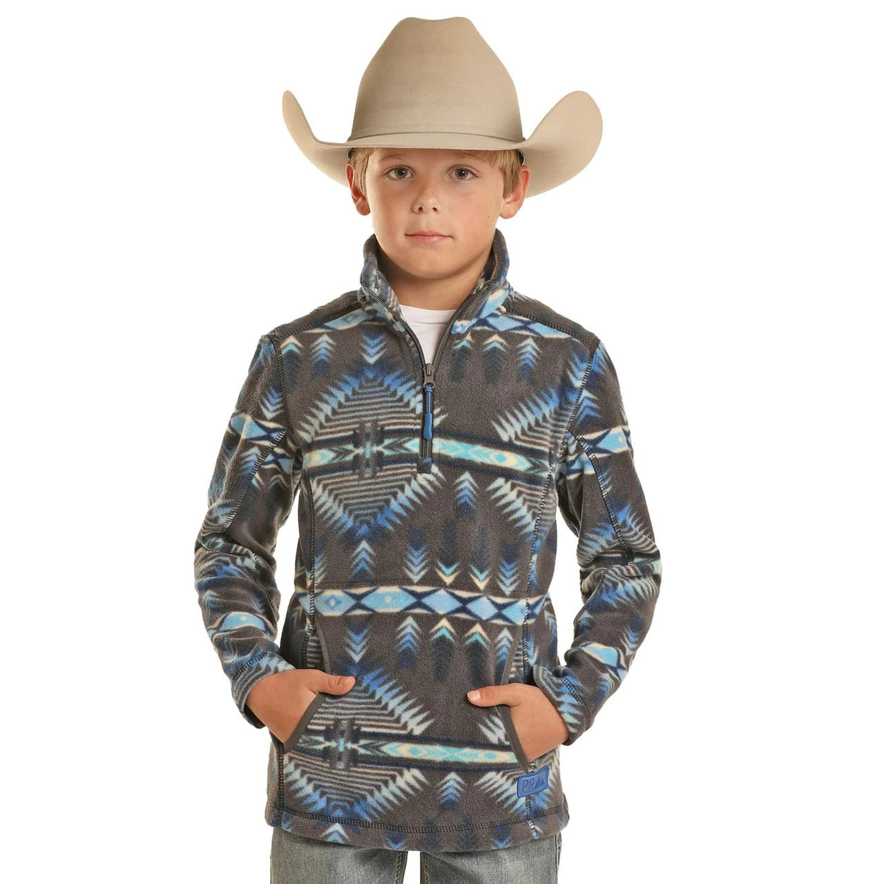 Boy's Rock & Roll Aztec Fleece Pullover