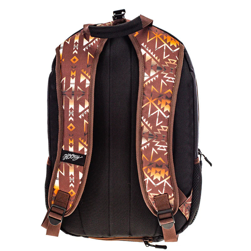 Hooey Rockstar Aztec Pattern Backpack- Black/Brown