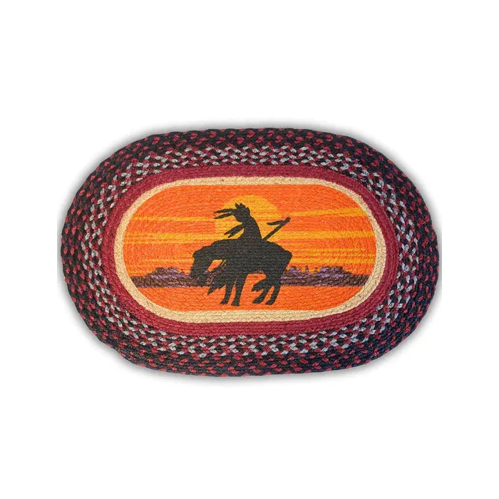El Paso Saddle Blanket Company Braided Jute Floor Rug -#36