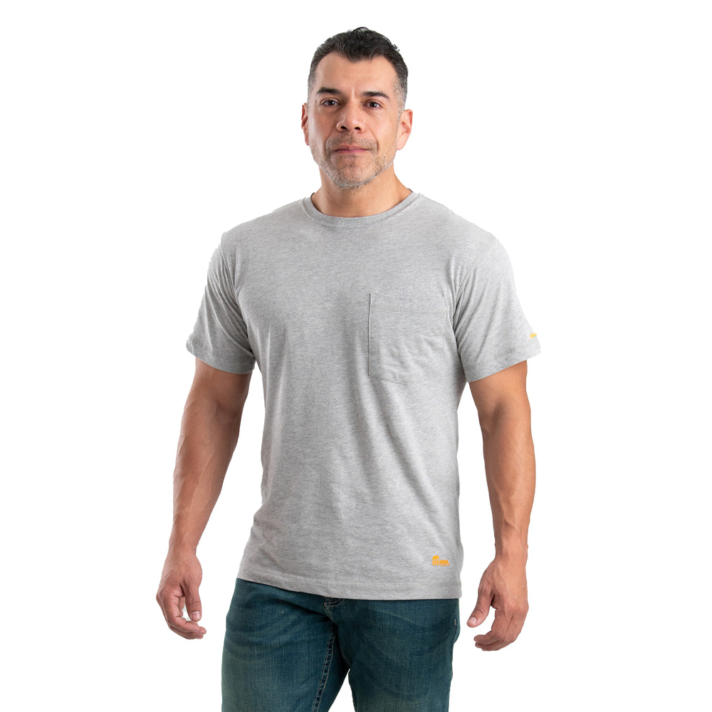 Berne Men's Performance Short Sleeve Pocket Tee - Grey