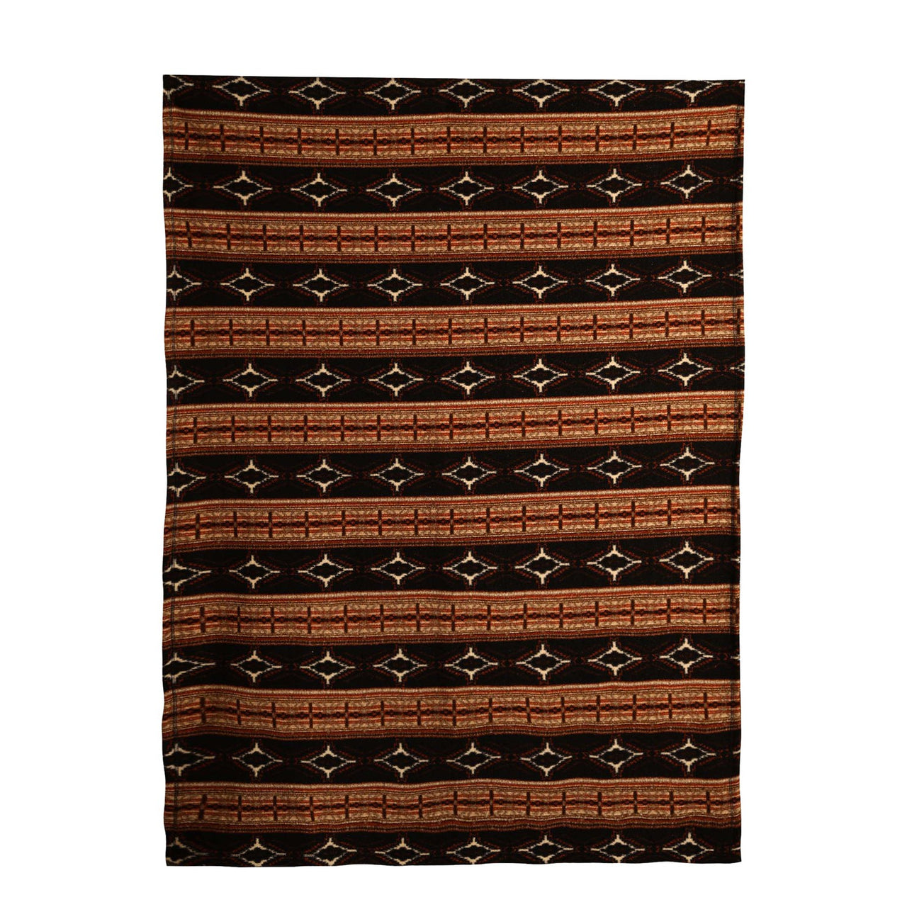 Rock & Roll Fleece Aztec Printed Blanket - Rust