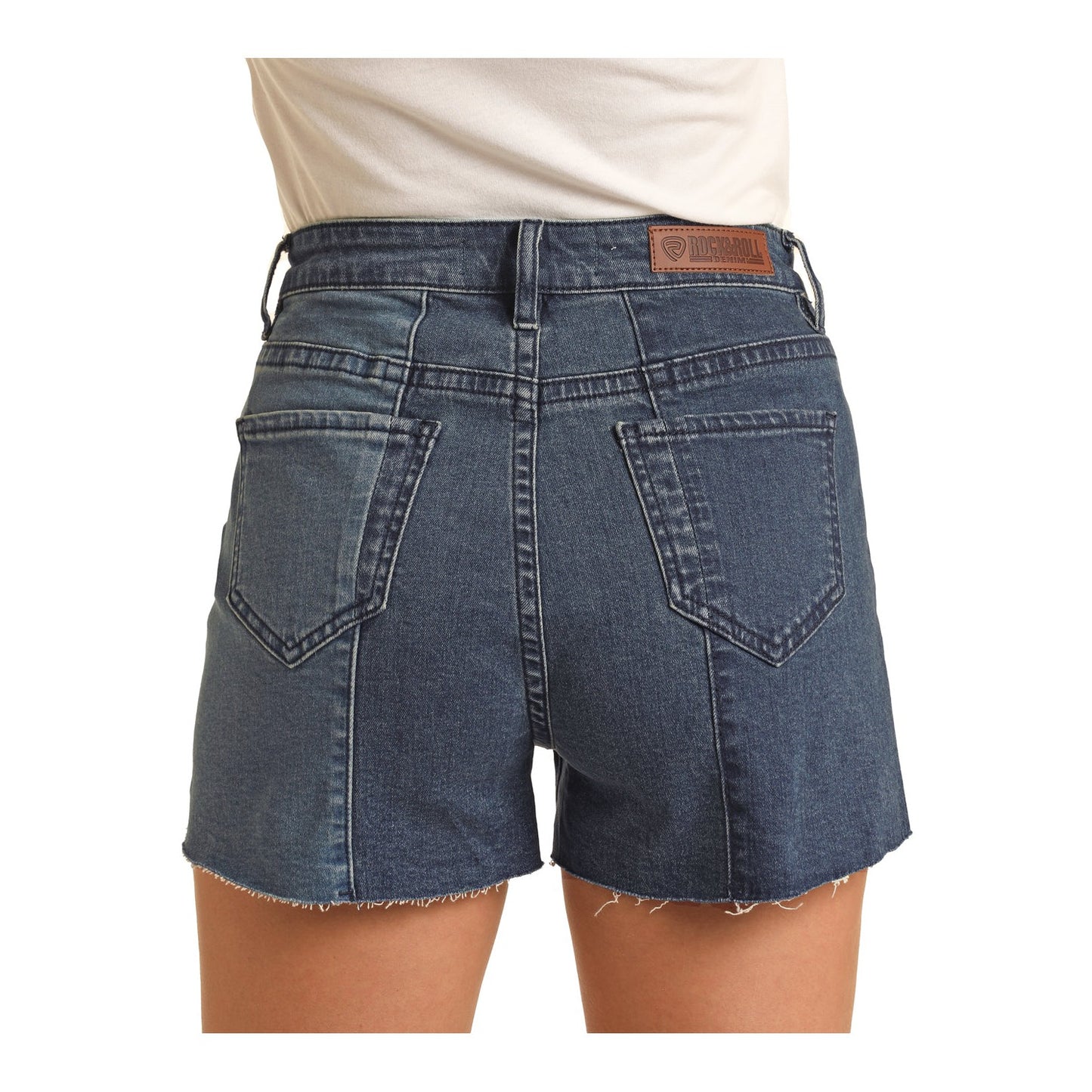 Rock & Roll Women's Indigo Panel Shorts - Medium Vintage