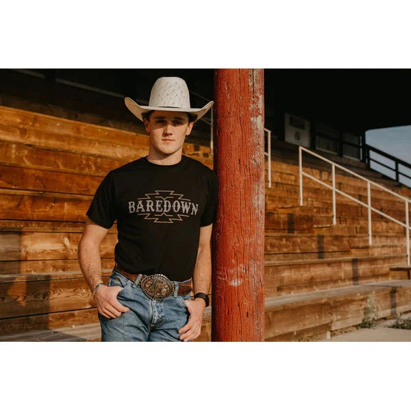 Baredown Brand Unisex Aztec Tee-Shirt - Black