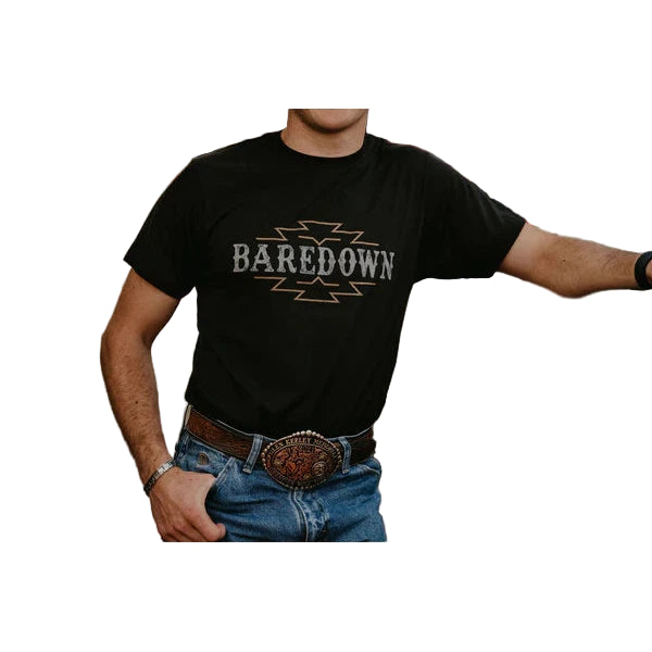 Baredown Brand Unisex Aztec Tee-Shirt - Black