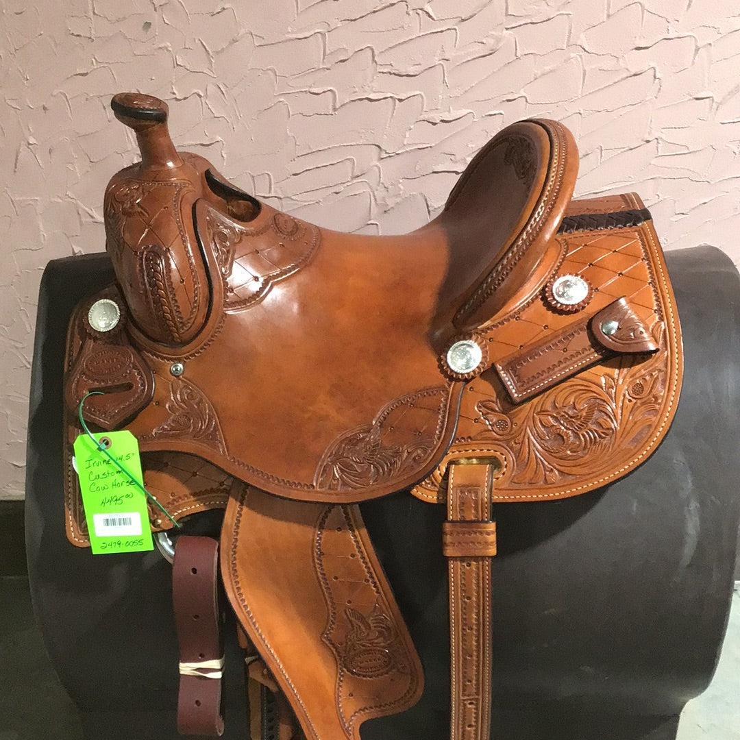 Irvine  14.5"   Custom Cow Horse Saddle
